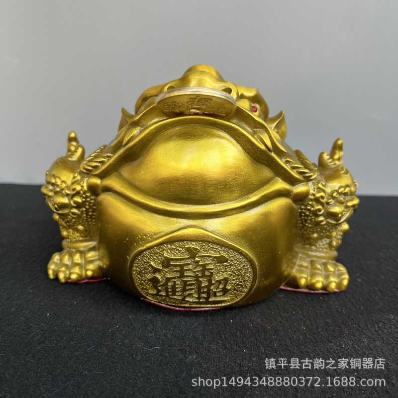 Office Furniture Company - Dreibeinige Goldene Kröte Ornament für Wohnzimmer