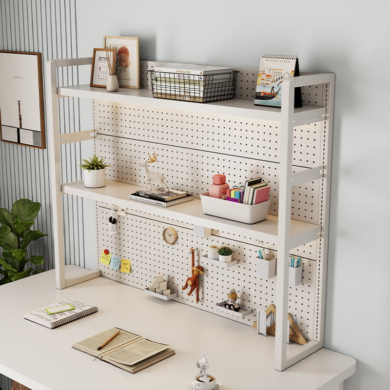 Pegboard Office Organizer - Verstellbarer Stecktafel-Organizer aus Metall, mehrstöckige Schreibtischregale