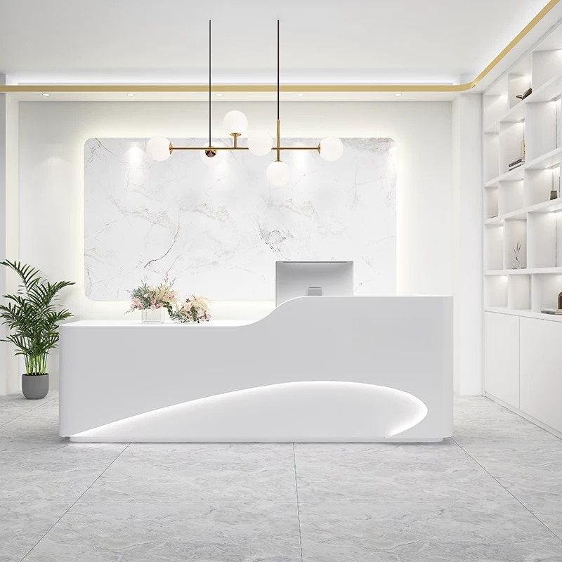 Office Furniture Company - Moderner minimalistischer Kleiderladen-Thekenpult im nordischen Stil,