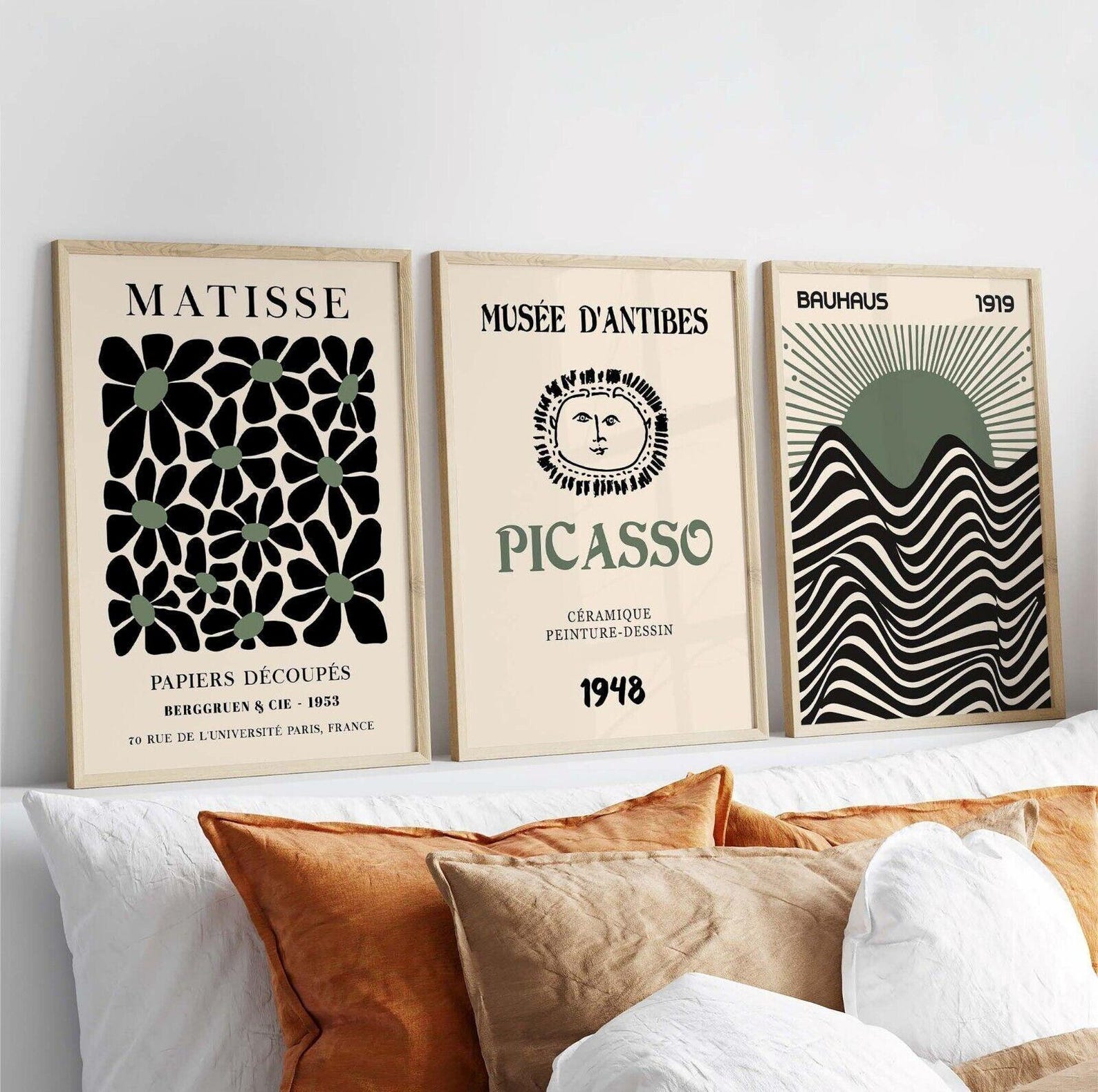 Office Furniture Design - 3-teiliges Set Retro Matisse Leinwand-Wandkunst-Poster -
