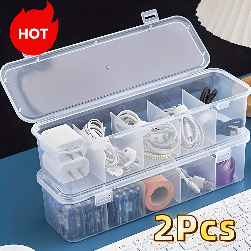 Pegboard Office Organizer - 2 Stück Große Kabelmanagement-Box mit Deckel