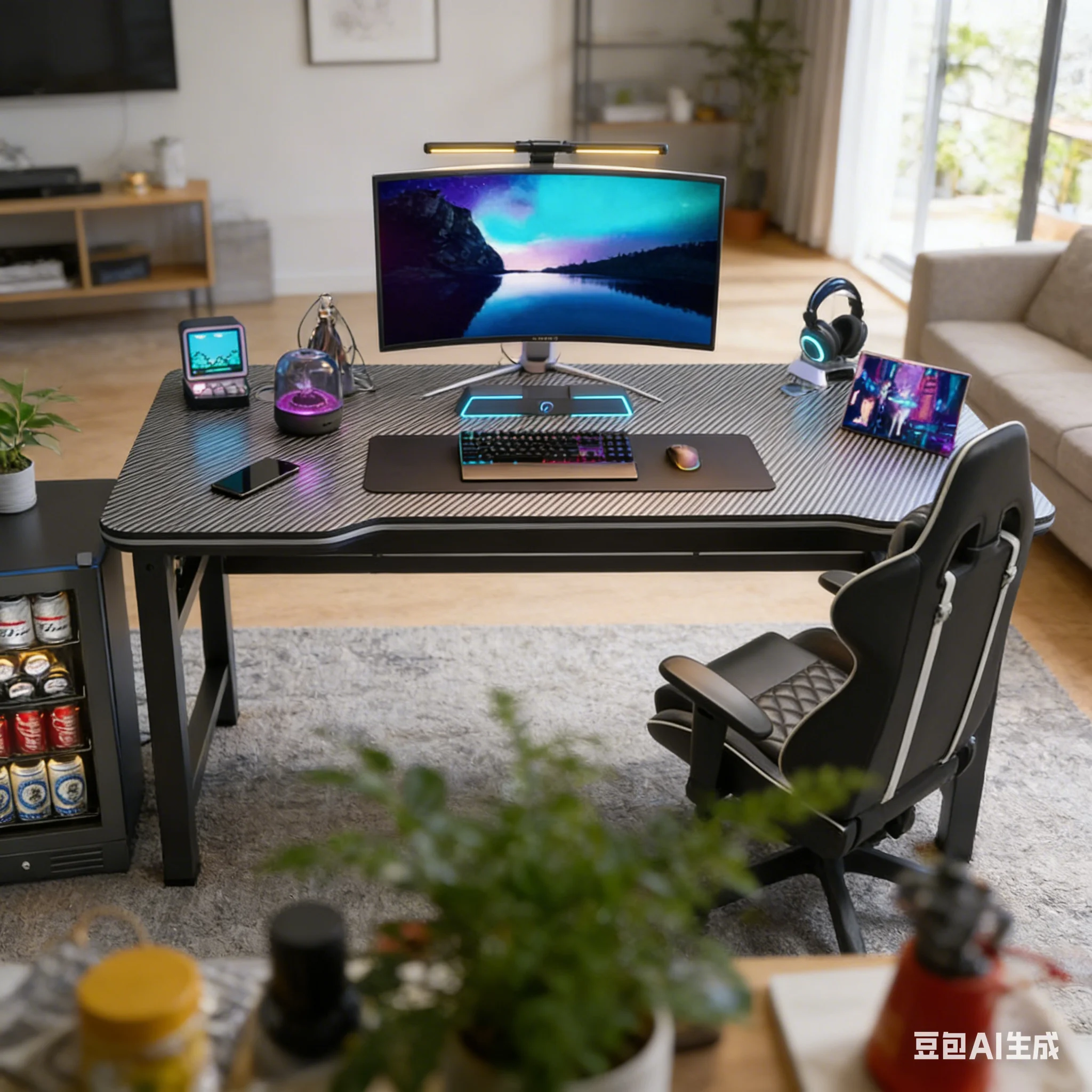 Office Furniture Rental - AOLIVIYA Moderner, faltbarer Desktop-Computertisch aus Kohlefaser