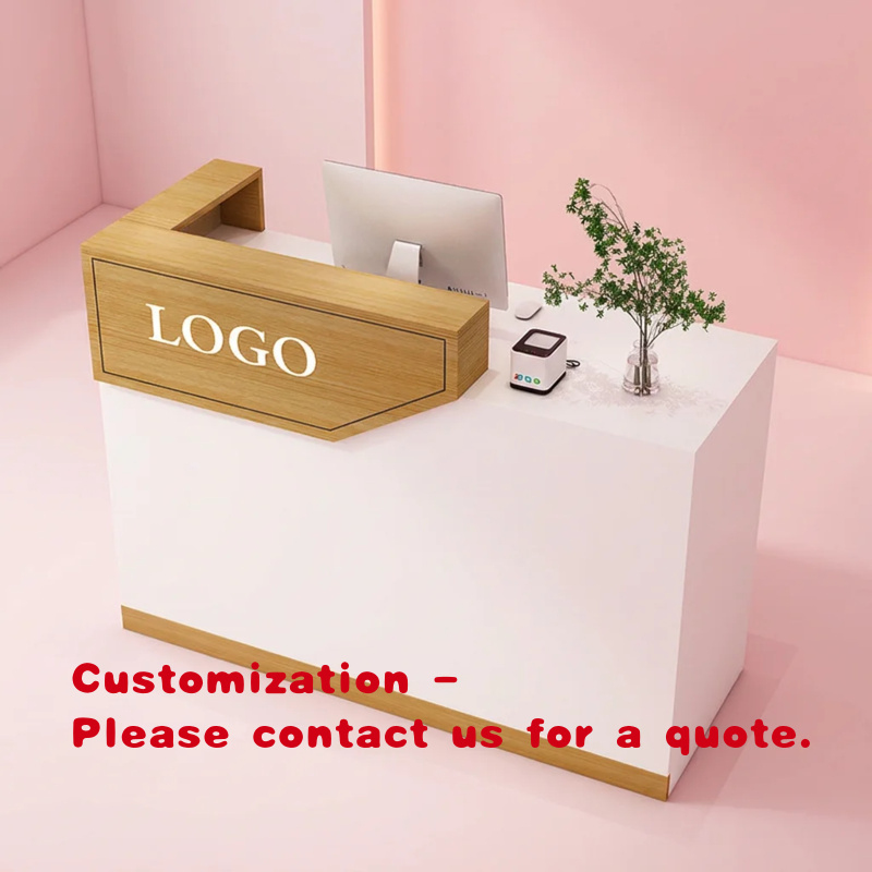 Office Furniture Design - Maßgefertigter Holz-Hotelrezeptionstresen Moderner Büro-Empfangstresen Größe 1m