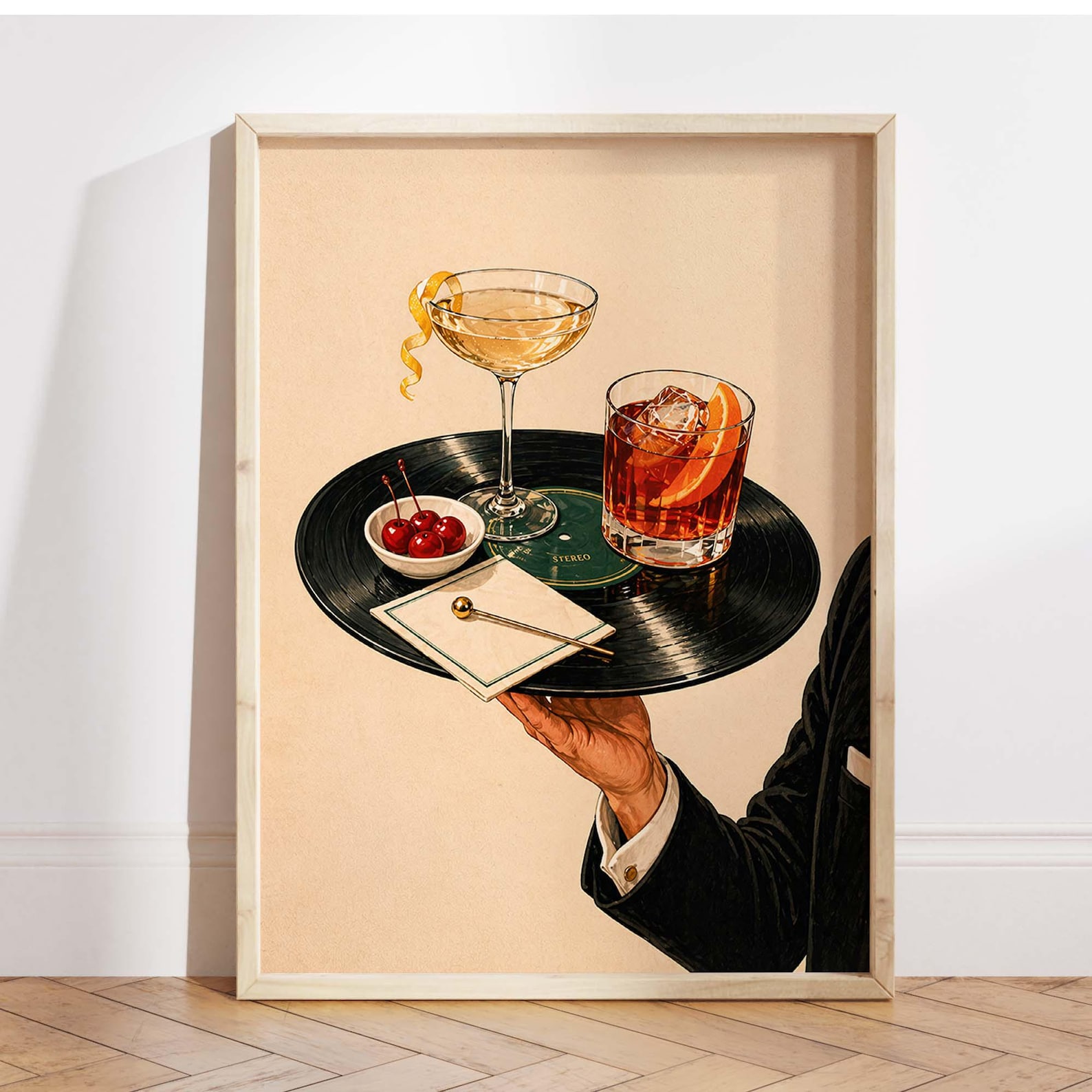 Vintage Schallplatten-Cocktail – Office Furniture Design Bewertung und Preis