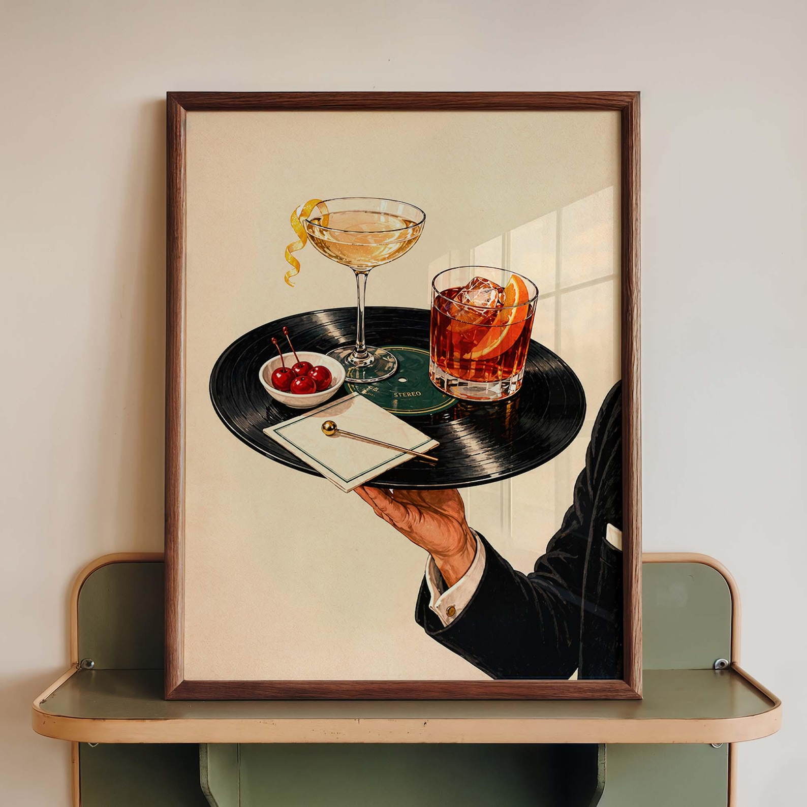 Vintage Schallplatten-Cocktail – Office Furniture Design Bewertung und Preis