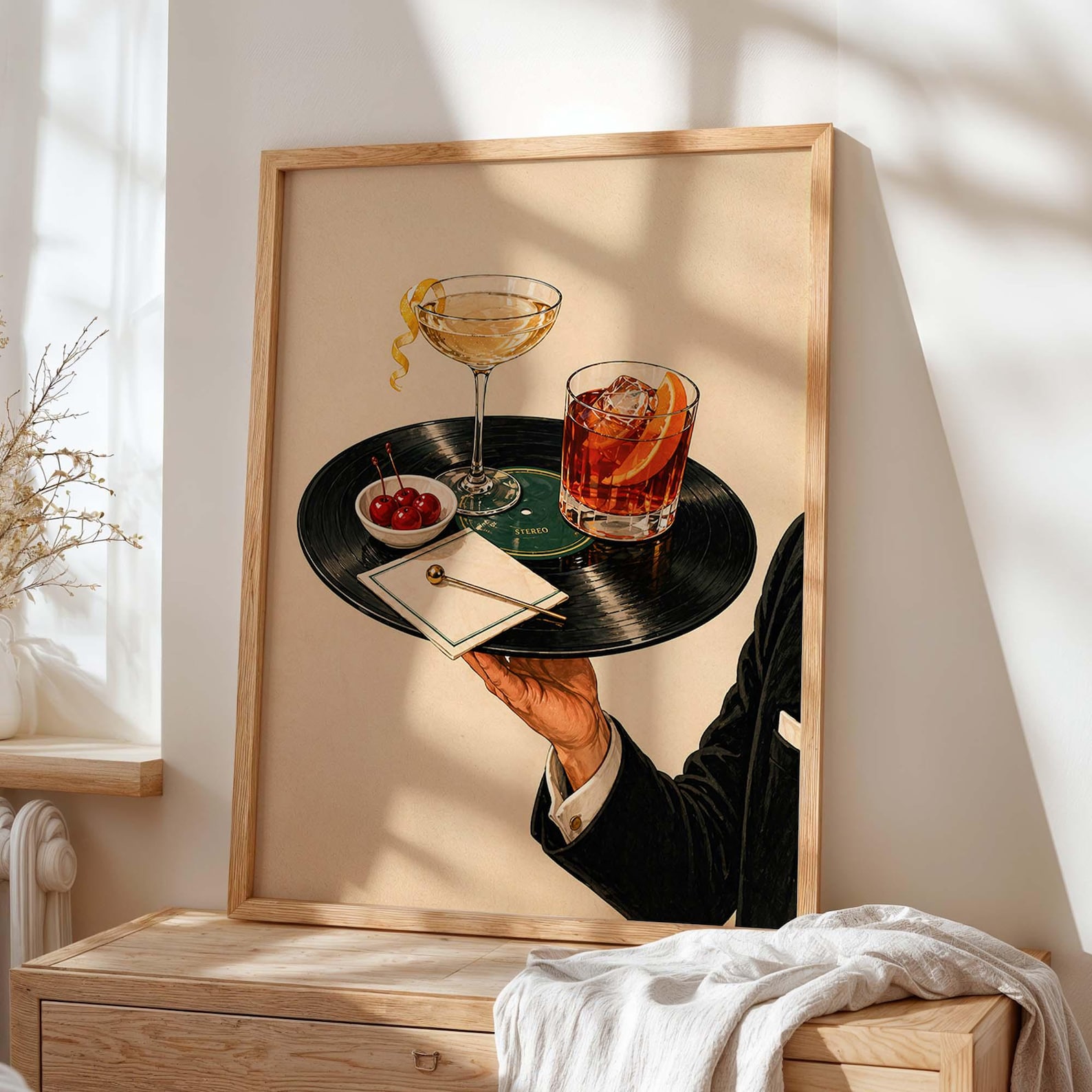 Vintage Schallplatten-Cocktail – Office Furniture Design Bewertung und Preis