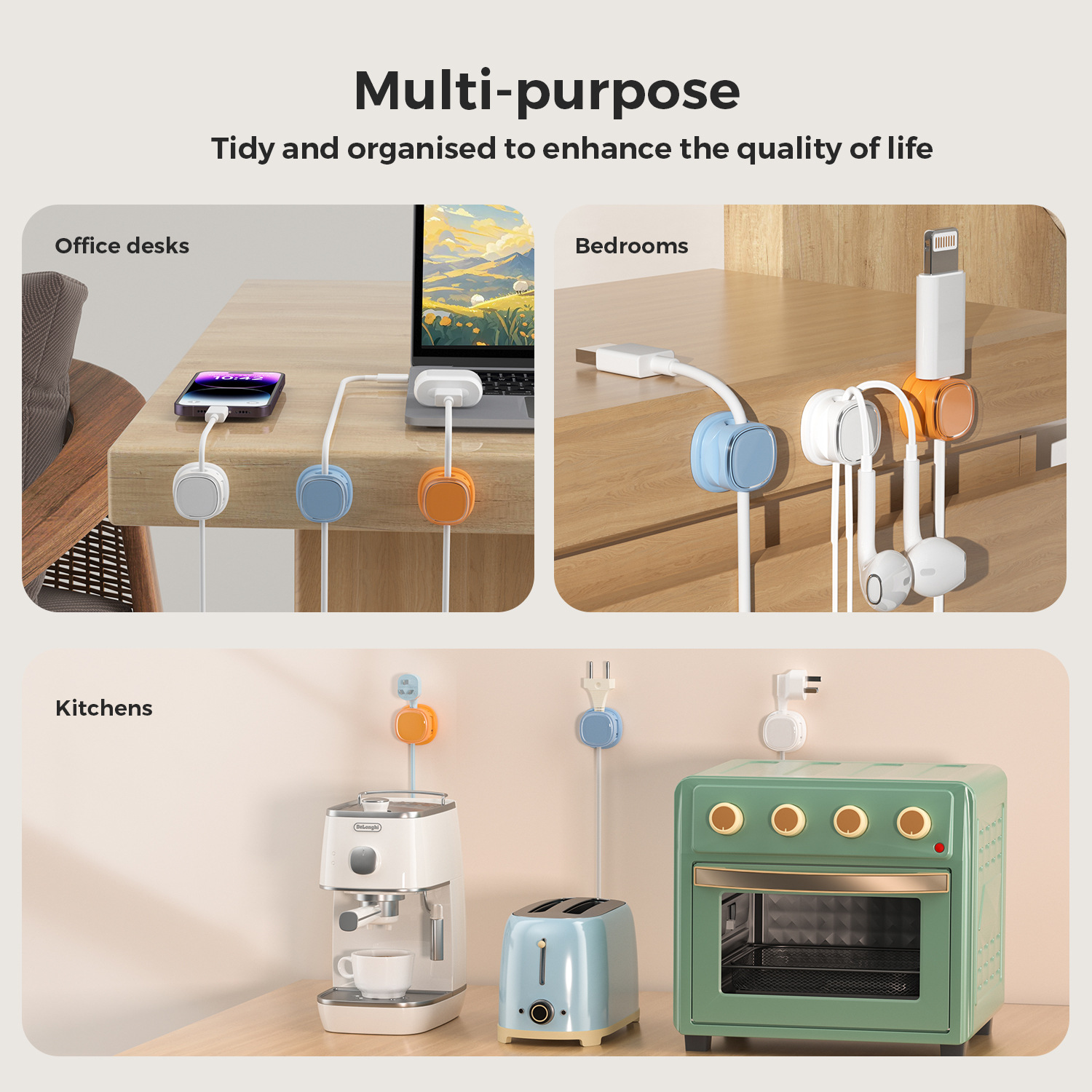 Selbstklebender Kabel-Organize – Pegboard Office Organizer Bewertung und Preis