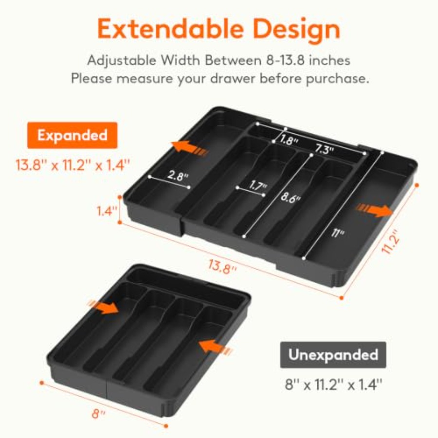 Erweiterbarer Besteckorganizer – Drawer Organizer Tray Bewertung und Preis